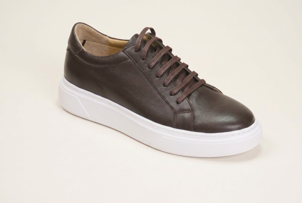 Sneaker en Cuir Marron