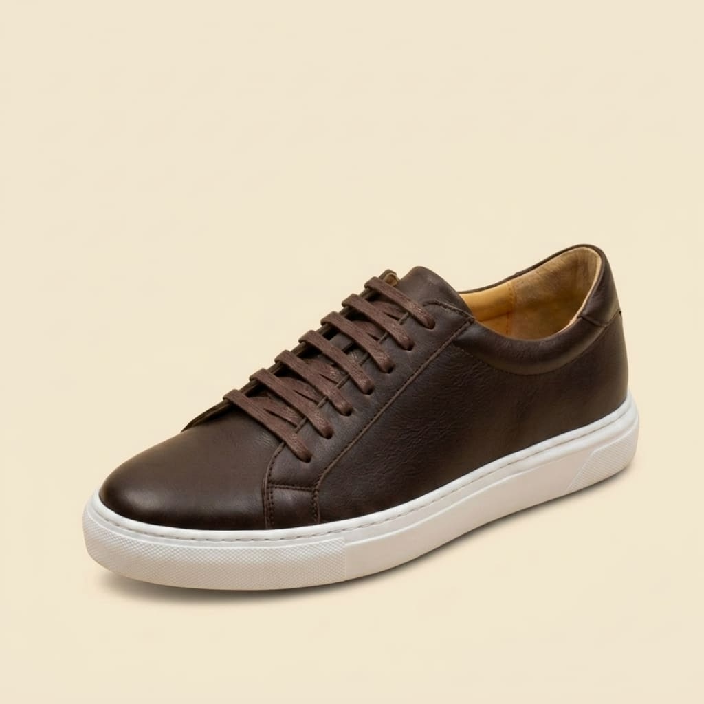 Sneaker en Cuir Marron
